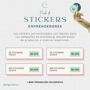 Stickerts emprendedores Stickers Personalizados para Emprendedores